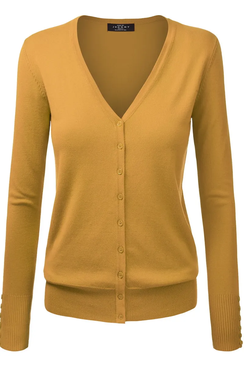 Cardigan Mostaza