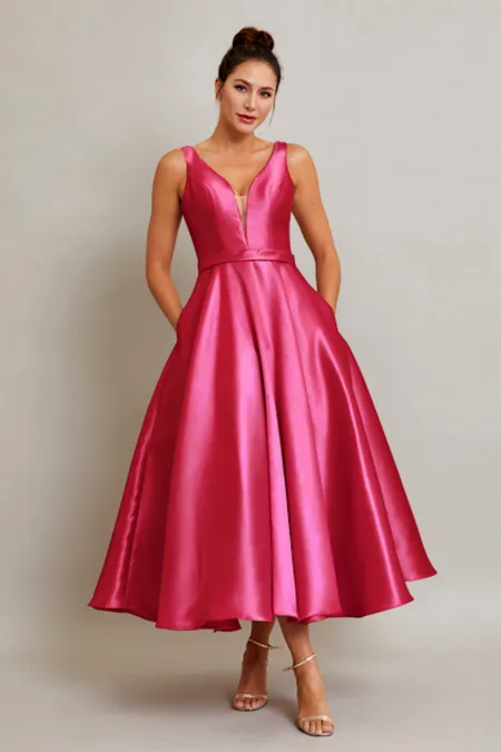 Vestido Midi Fucsia