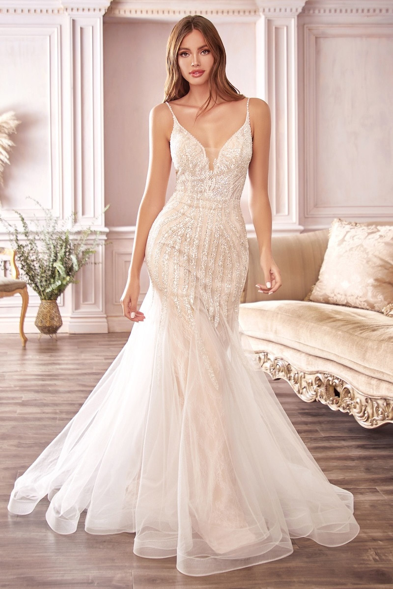 Vestido Perla con Pedrería