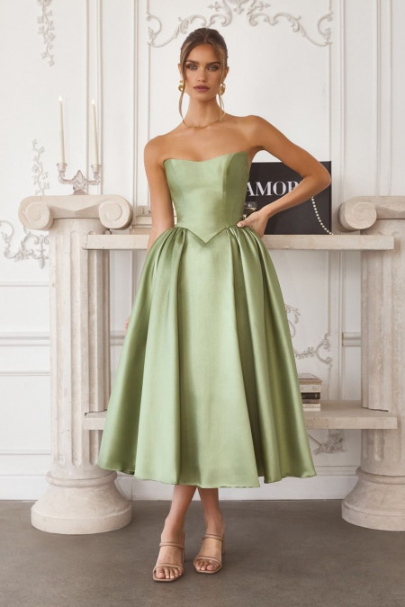 Vestido Midi Verde Claro