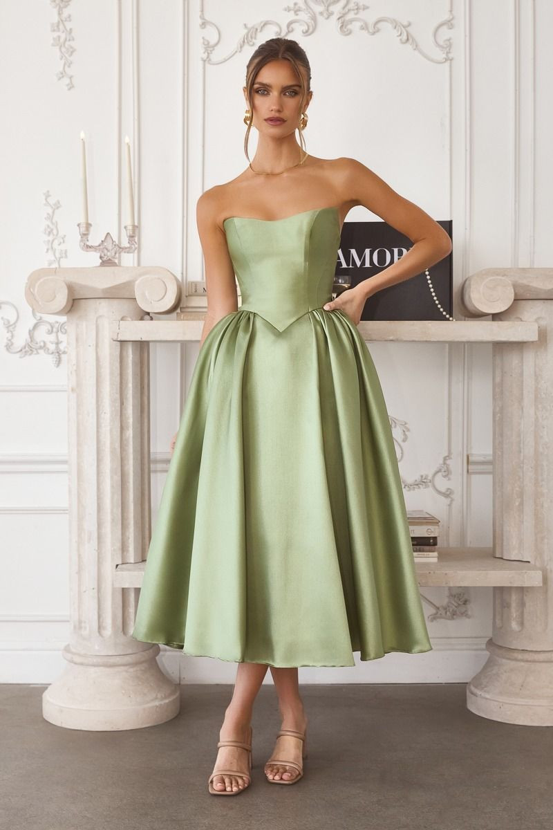 Vestido Midi Verde Claro