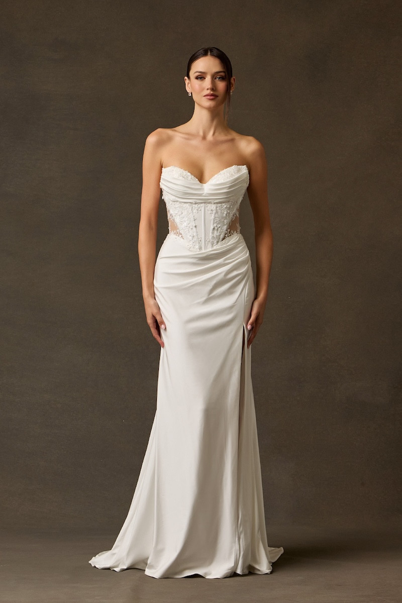 Vestido Blanco con Corset