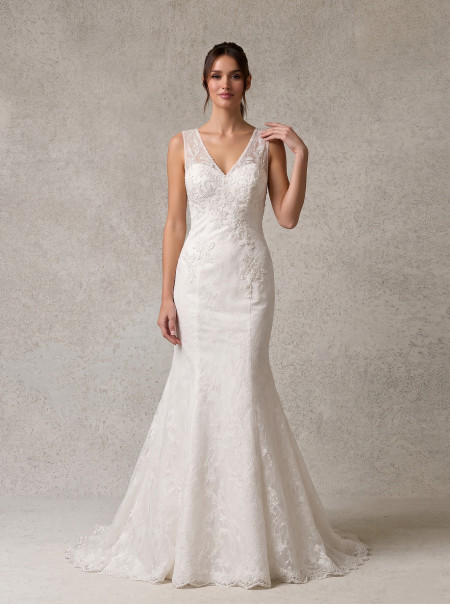 Vestido Blanco Corte Sirena