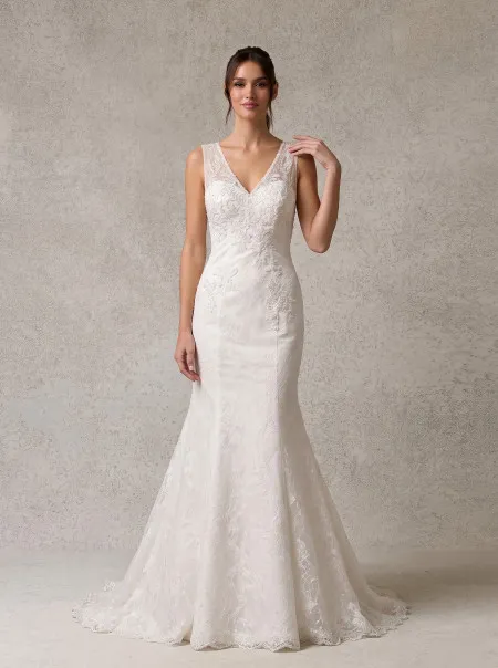 Vestido Blanco Corte Sirena