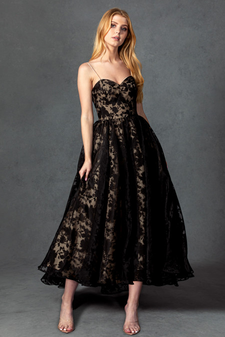 Vestido Negro Midi