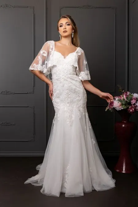 Vestido Blanco Corte Sirena