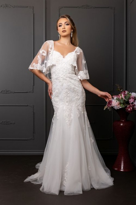 Vestido Blanco Corte Sirena