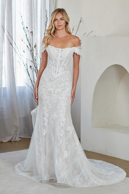 Vestido Blanco Sirena con Cola