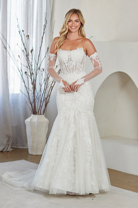 Vestido Blanco Corte Sirena