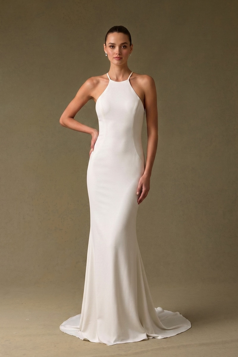 Vestido Corte Sirena Blanco