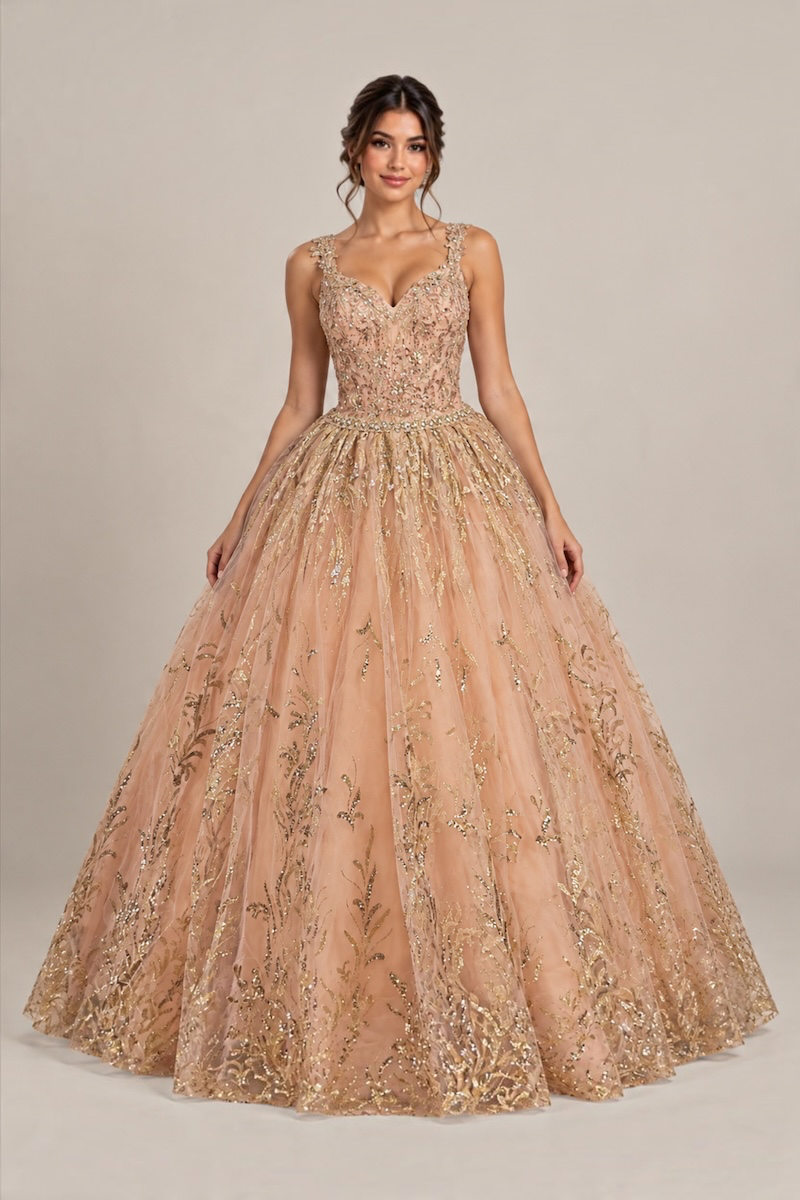 Vestido Oro Rosa