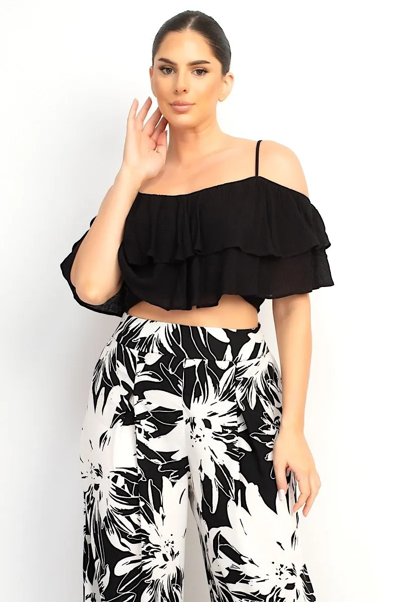Blusa de vuelos negra